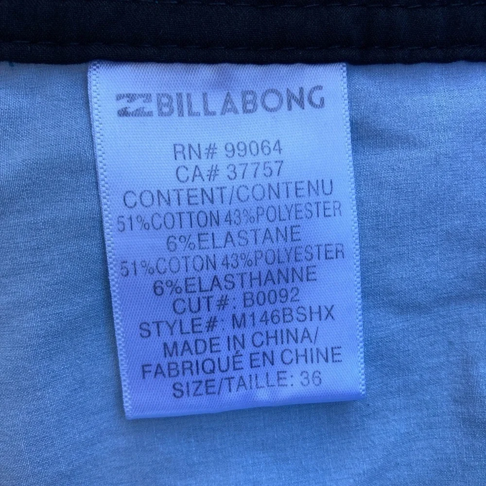 Men's Billabong Board Shorts Multicolor Floral 36 Cotton Blend Beach Surf Swim‎